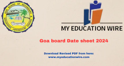 Goa board Date sheet 2024