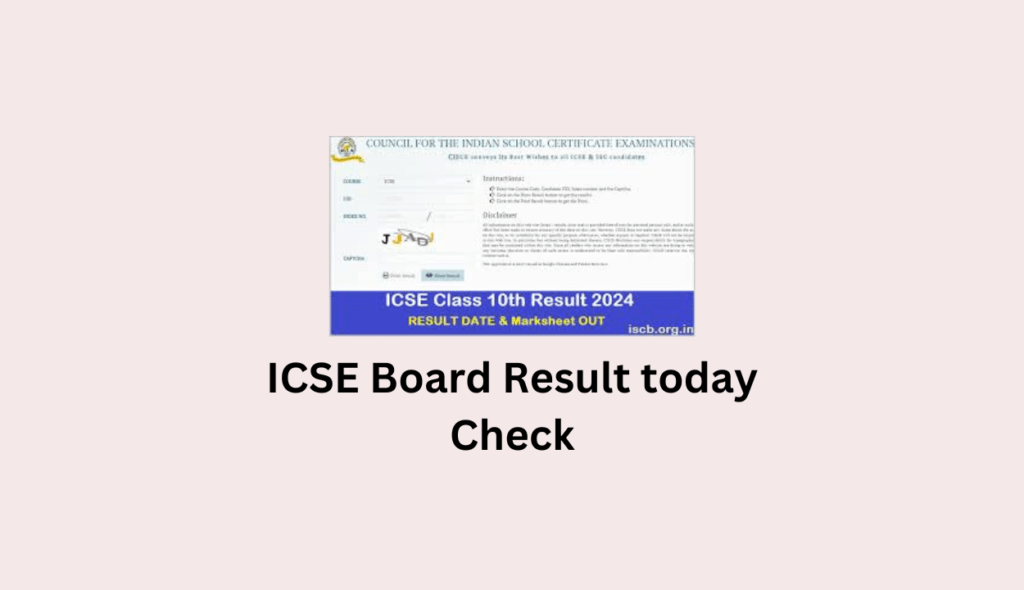 icse board result today check