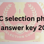 SSC selection phase 12 answer key 2024