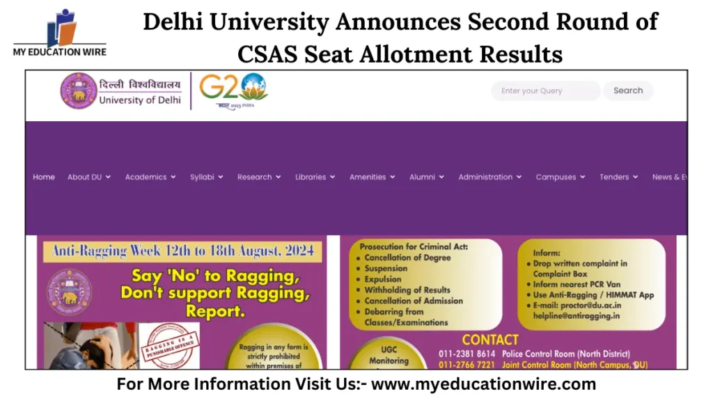 Delhi University Announces Second Round 2024