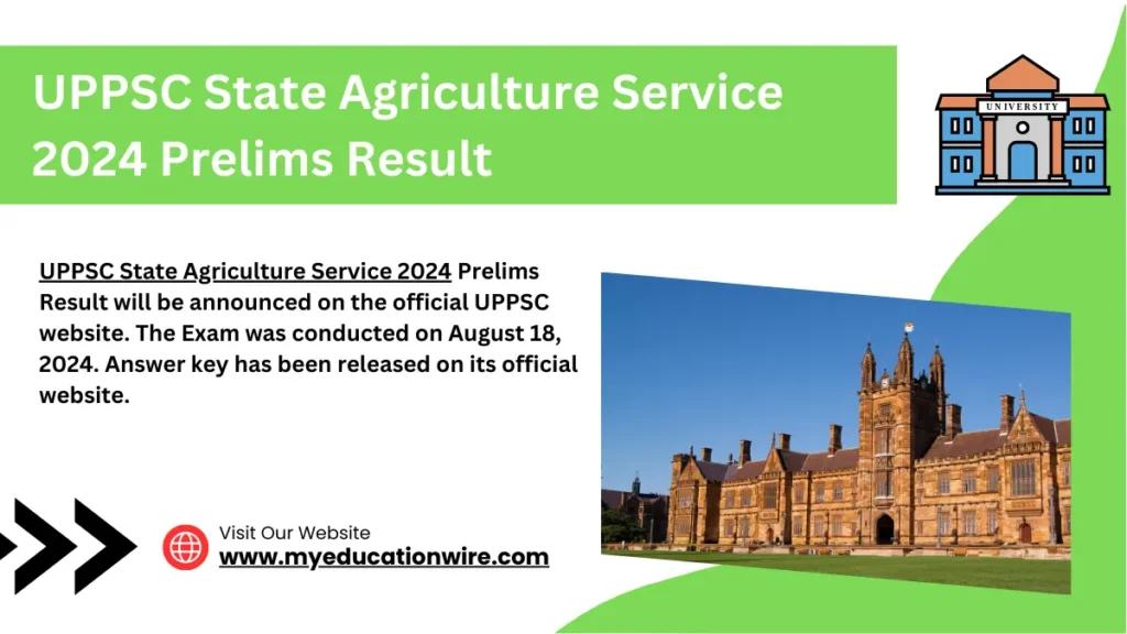 UPPSC State  Agriculture Service 2024