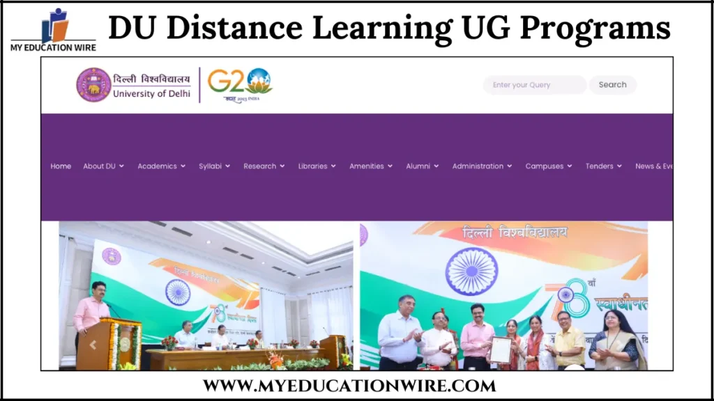 DU Distance Learning UG Programs