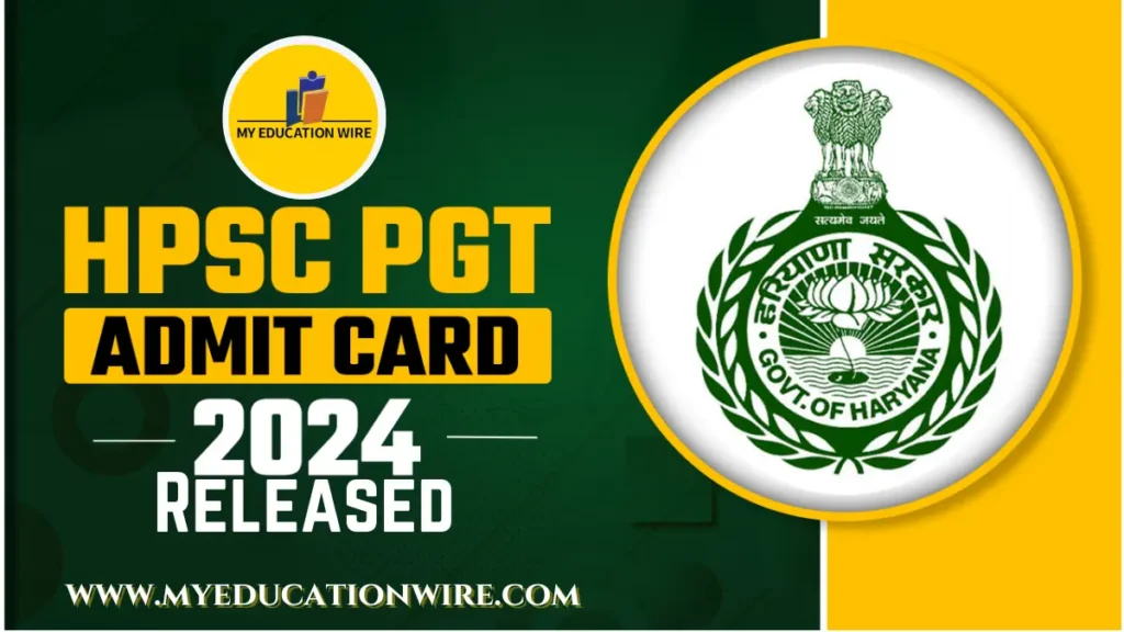 HPSC PGT Admit Card 2024