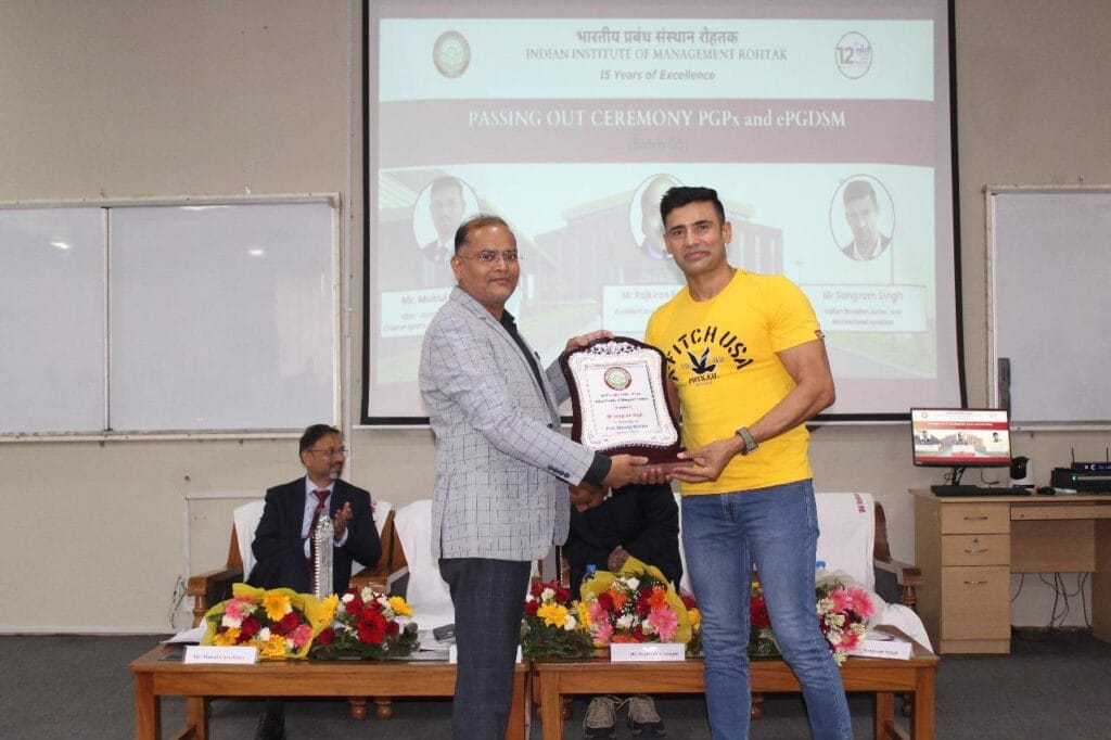 IIM Rohtak held the prestigious passing out ceremony for the 5th batch of its Post Graduate Programme in Management for Executives (PGPx) and Executive Post Graduate Diploma in Sports Management (ePGDSM).