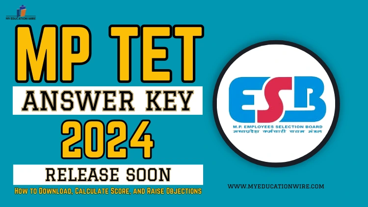 MP TET Answer Key 2024 Release Soon