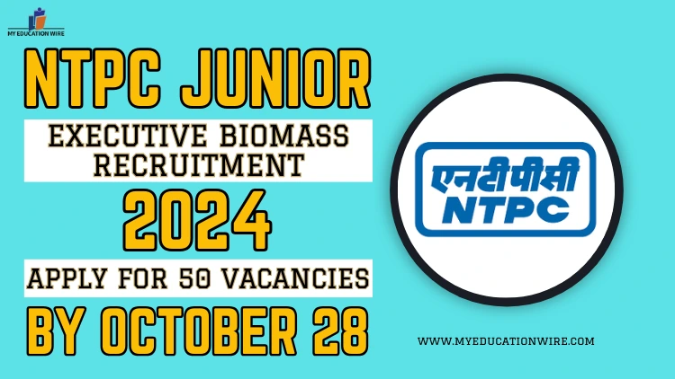 NTPC Junior Executive Biomass Recruitment 2024