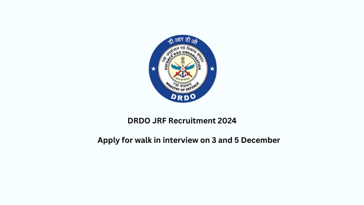 DRDO JRF Recruitment 2024