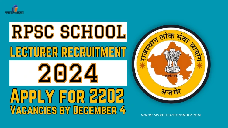 RPSC School Lecturer Recruitment 2024