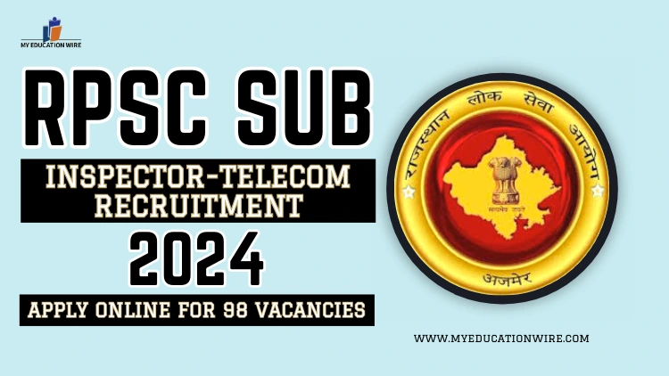 RPSC Sub Inspector-Telecom Recruitment 2024