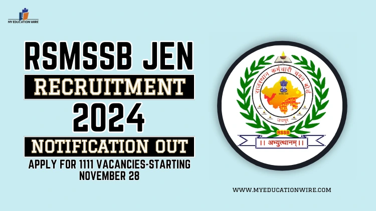 RSMSSB JEN Recruitment 2024