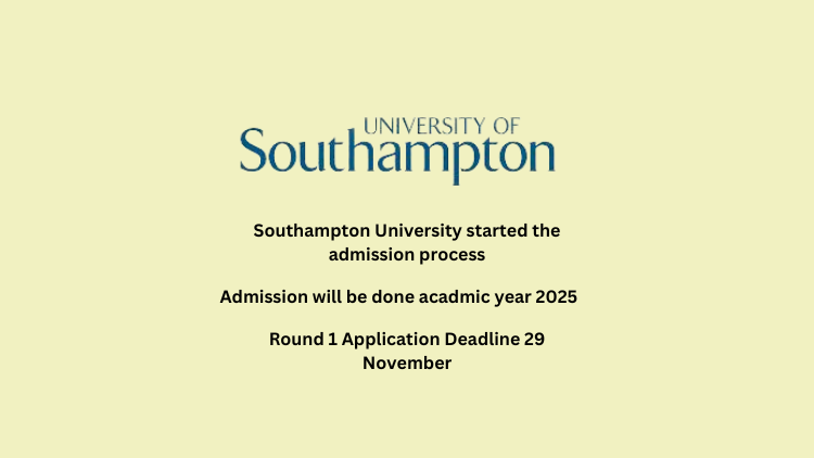 Southampton University started the admission process