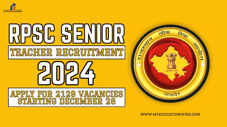 RPSC Senior Teacher Recruitment 2024