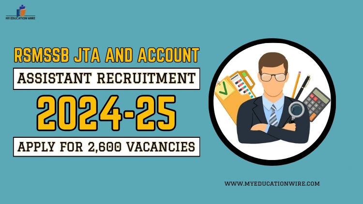 RSMSSB JTA and Account Assistant Recruitment 2024-25