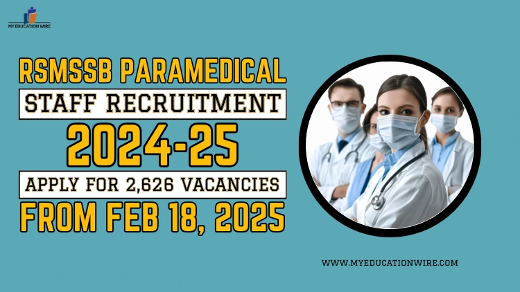 RSMSSB Paramedical Staff Recruitment 2024-25