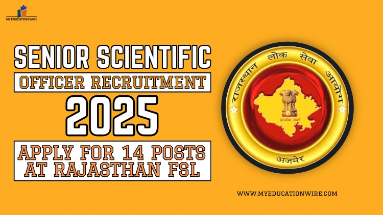 Senior Scientific Officer Recruitment 2025