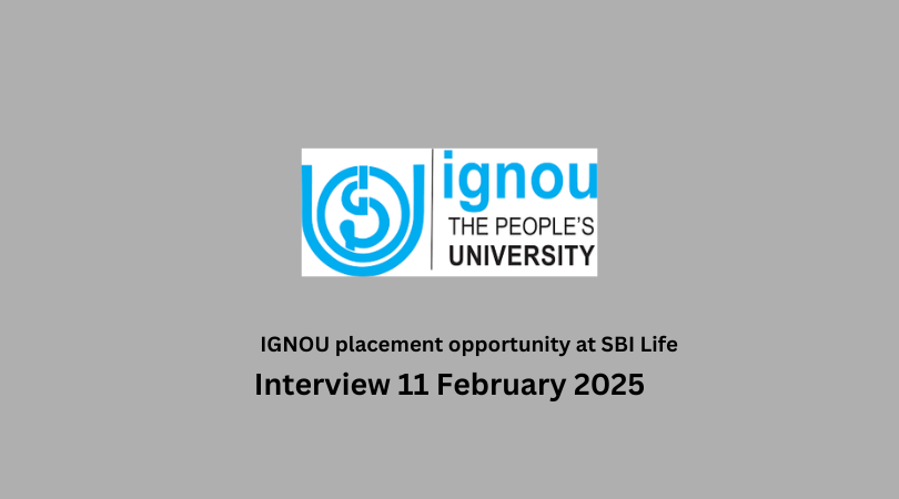 IGNOU placement opportunity at SBI Life