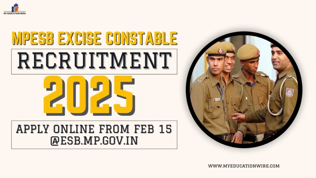 MPESB Excise Constable Recruitment 2025