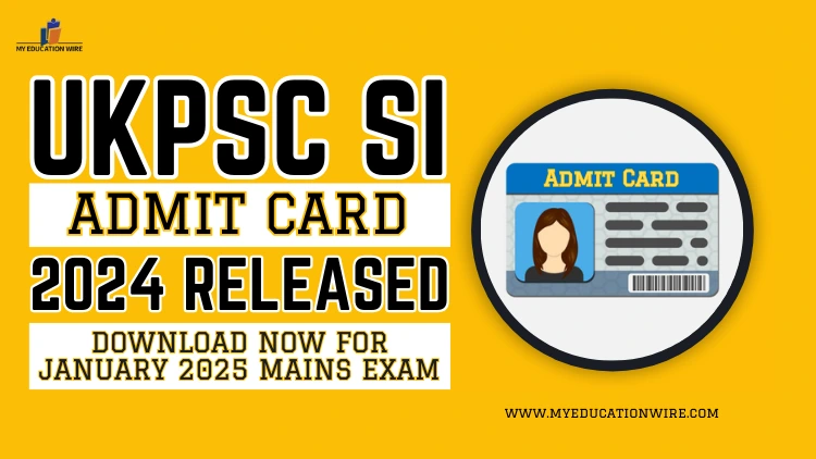 UKPSC SI Admit Card 2024