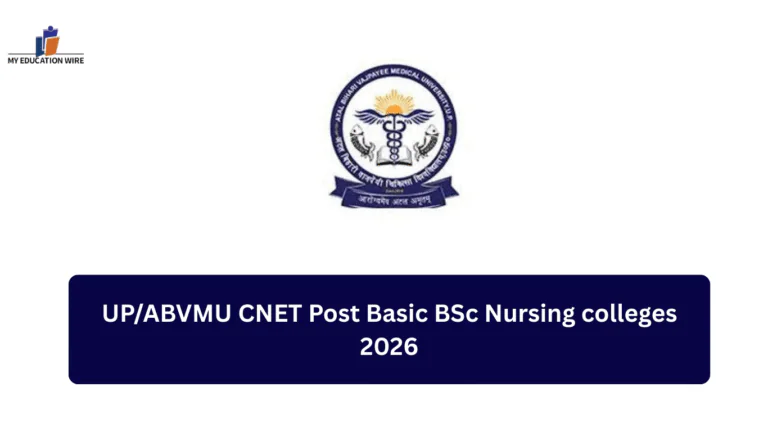 UP/ABVMU CNET Post Basic BSc Nursing colleges 2026